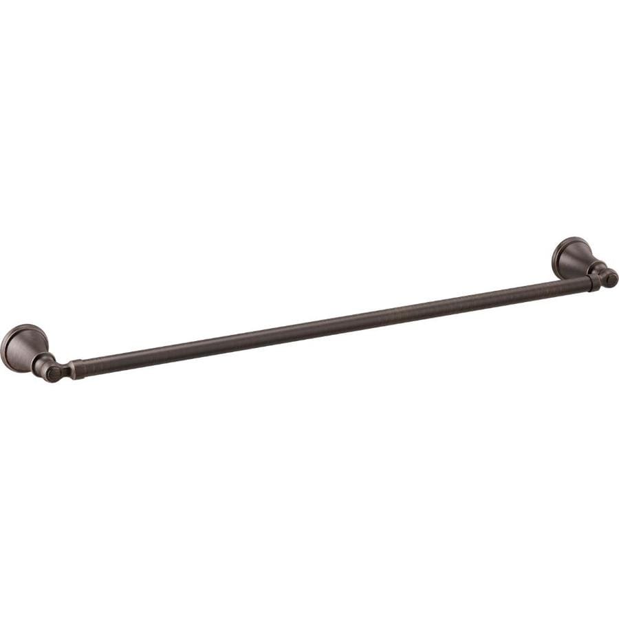 Delta Woodhurst 24-in Venetian Bronze Wall Mount Single Towel Bar in ...