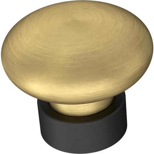 Brainerd Casual Dual Finish 1.38-in Matte Black and Brushed Brass Round