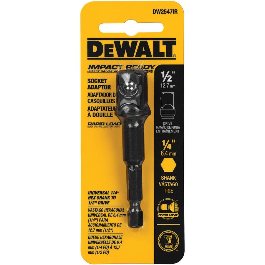 Dewalt 1 4 Hex Shank To 1 2 Socket Adapter At Lowes Com