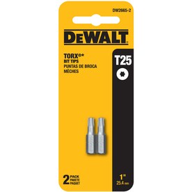 DEWALT 2-Piece 1-in T25 Torx Alloy Steel Hex Shank Screwdriver Bit