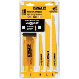 DEWALT 10-Pack Set Wood/Nail Embedded Cutting Reciprocating Saw Blade Set