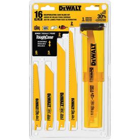 DEWALT 16-Pack Set Wood/Metal Cutting Reciprocating Saw Blade Set