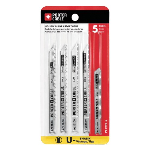 PORTERCABLE 5Pack UShank Jigsaw Blade Set at
