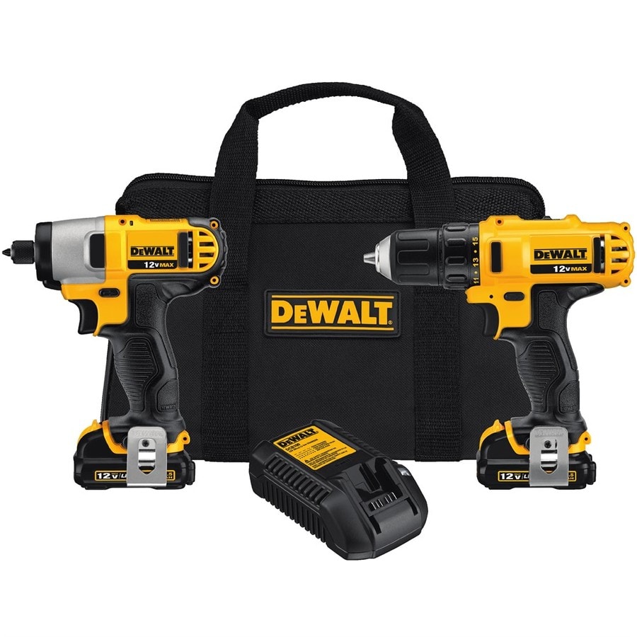 DEWALT 2Tool 12Volt Max Power Tool Combo Kit with Soft Case (Charger Included and 2Batteries