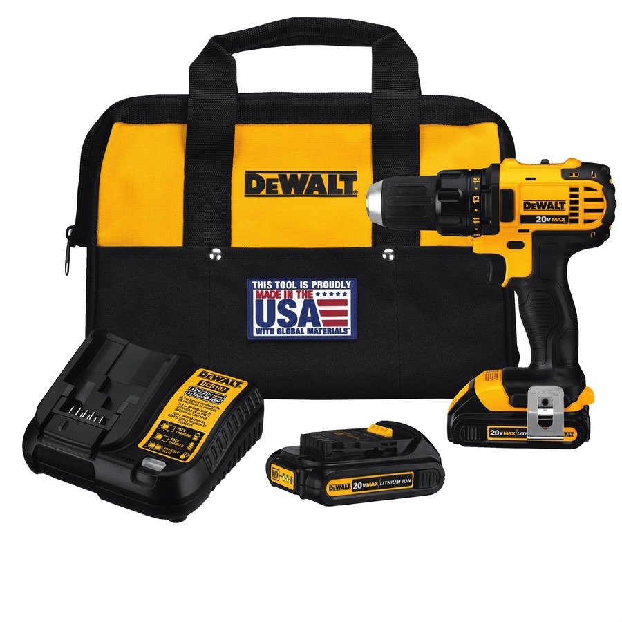 DEWALT 20-Volt Max 1/2-in Cordless Drill (Charger Included and 2 ...