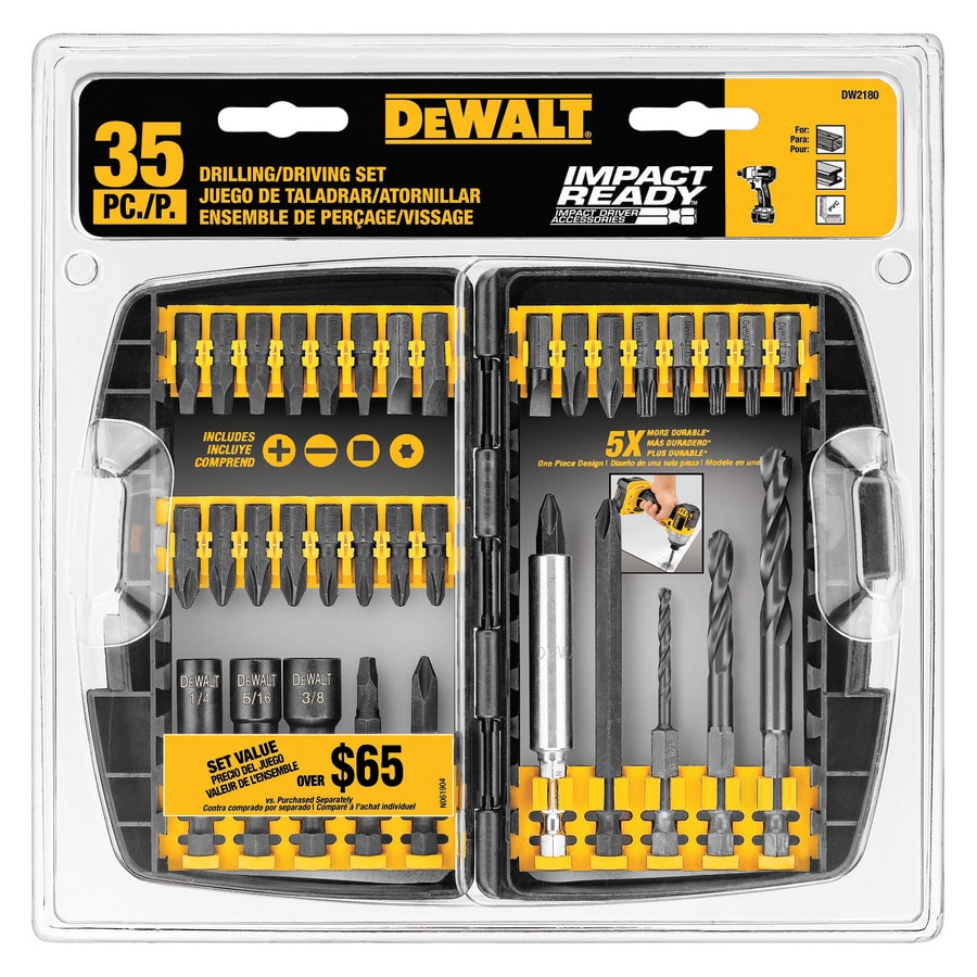 DEWALT 35 Piece Impact Driver Bit Set at Lowes