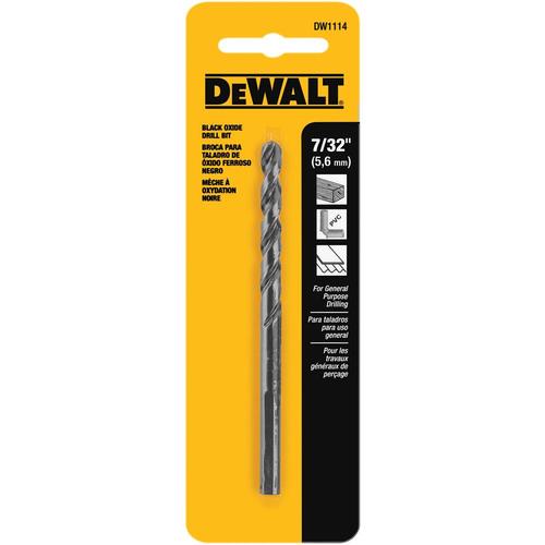 DEWALT 7/32-in x 3-3/4-in Black Oxide Coated HSS Twist Drill Bit in the ...