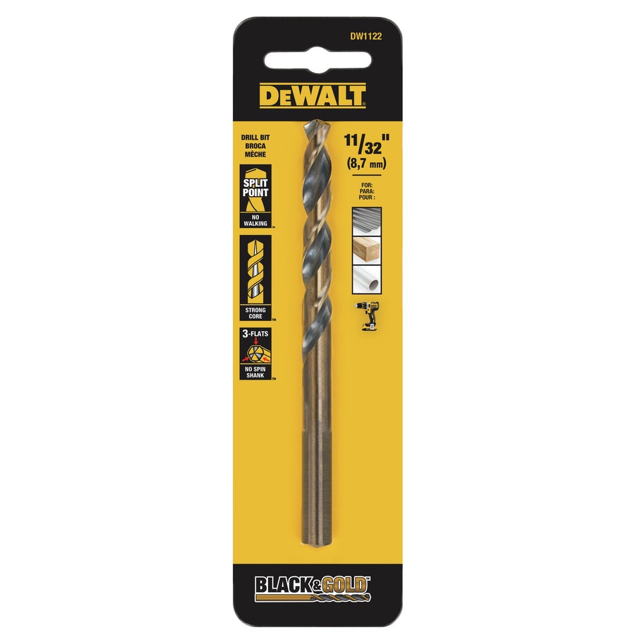 Shop DEWALT 11/32-in Black Oxide Twist Drill Bit at Lowes.com