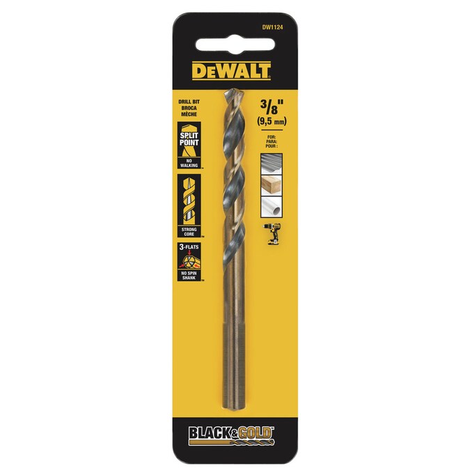 10-Pack TWILL #8 Jobber Length HSS Twist Drill Bits Black Oxide number 8
