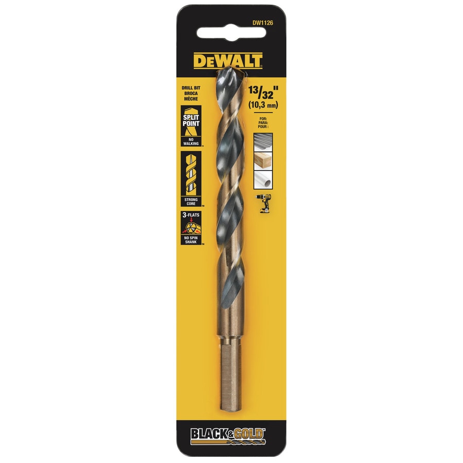 Shop DEWALT 13/32-in Twist Drill Bit for PVC, Wood, Metal, Stainless Dewalt Stainless Steel Drill Bits