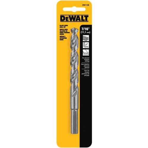 DEWALT 7/16-in x 5-5/8-in Black Oxide Coated HSS Twist Drill Bit in the ...