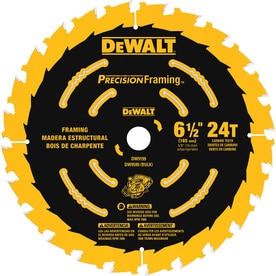 DEWALT Precision Trim 6-1/2-in 24-Tooth Tungsten Carbide-Tipped Steel Circular Saw Blade