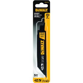 DEWALT 2X 5-Pack 6-in 14/18-TPI Metal Cutting Reciprocating Saw Blade