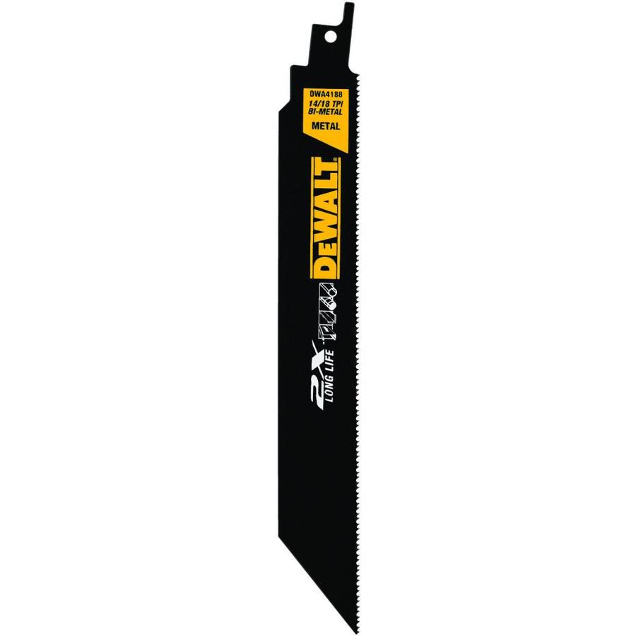 DEWALT 5Pack 8in 14/18TPI Metal Cutting Reciprocating Saw Blade at