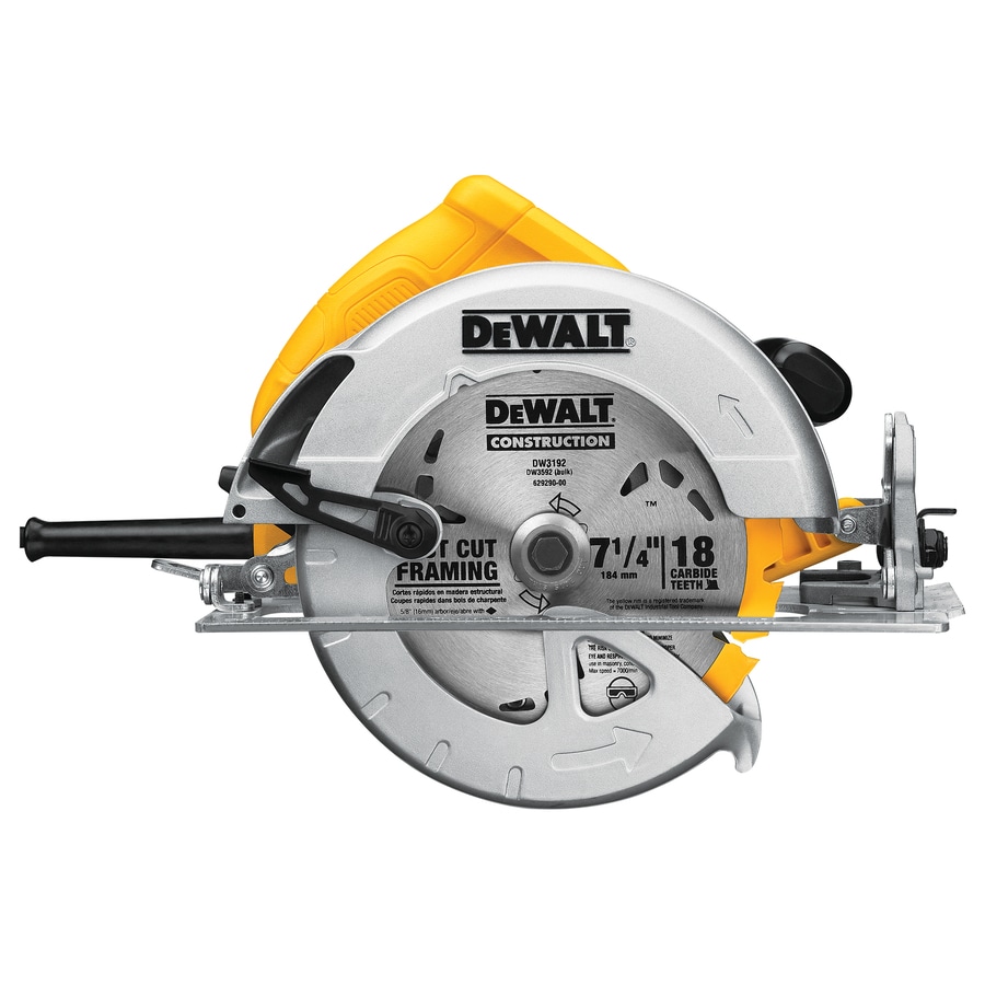 DEWALT 7-1/4-in 15-Amp Corded Circular Saw with Steel Shoe