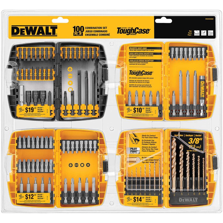 Dewalt 100 best sale piece combination set