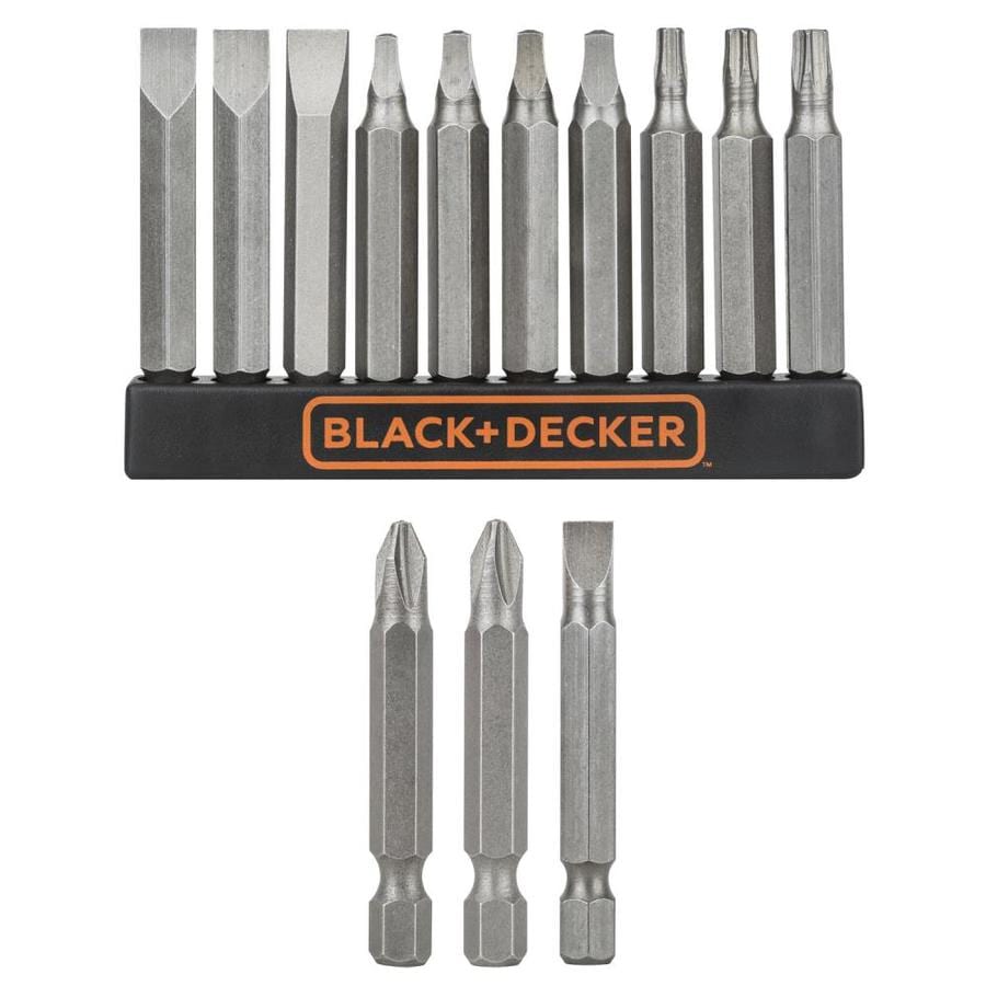 BLACK+DECKER 15Piece Steel Hex Shank Screwdriver Bit Set at