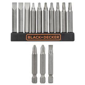 BLACK+DECKER 15-Piece Steel Hex Shank Screwdriver Bit Set