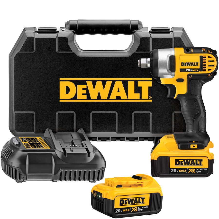 Impact Drivers Wrenches At Lowes Dewalt 20 Volt Max 1 2 In Square Drive Cordless Impact Wrench