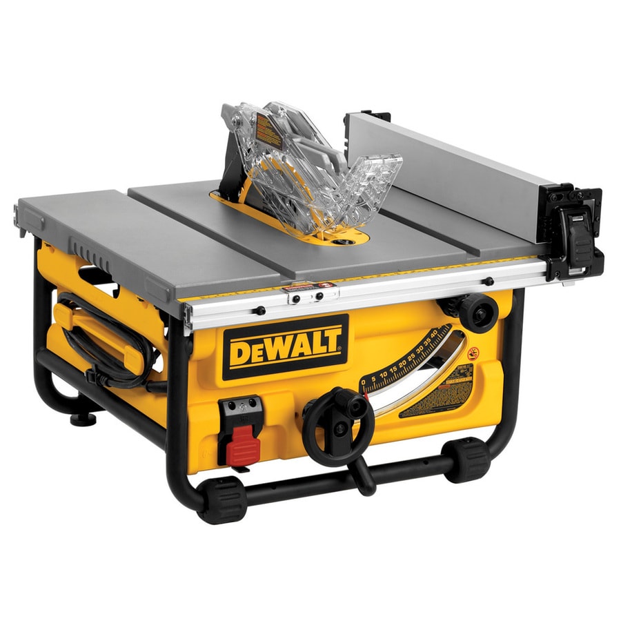 DEWALT 10in CarbideTipped Blade 15Amp Portable Table Saw at