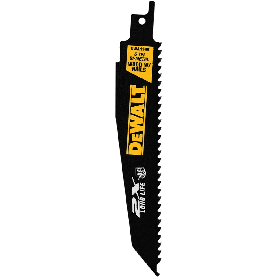 Shop DEWALT 2X 6in 6TPI Reciprocating Saw Blade at