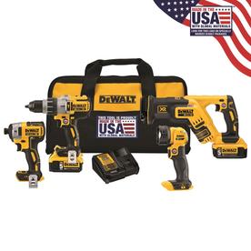 DEWALT XR 4-Tool 20-volt Max Brushless Power Tool Combo Kit