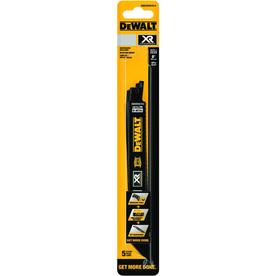 DEWALT XR 5-Pack 8-in 10/14-TPI Bi-Metal Reciprocating Saw Blade