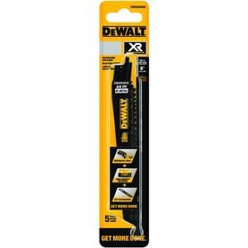 DEWALT XR 5-Pack 6-in 5/8-TPI Wood Cutting Reciprocating Saw Blade