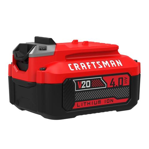 CRAFTSMAN V20 20-Volt Max 4 Amp-Hour Lithium Power Tool Battery Kit ...