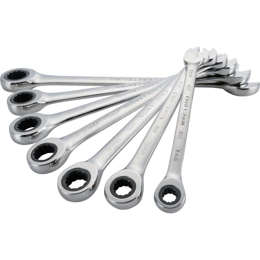 CRAFTSMAN 7Piece 12point Metric Ratchet Wrench Set at