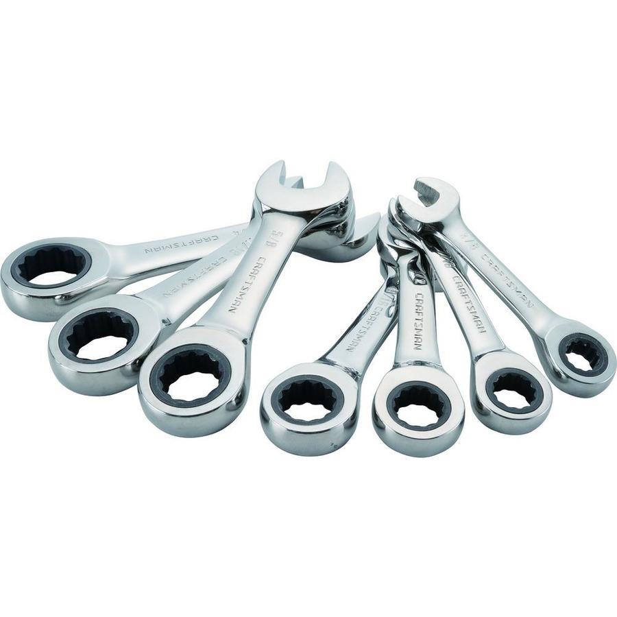 CRAFTSMAN 7-Piece 12-point Standard (SAE) Ratchet Wrench Set at Lowes.com
