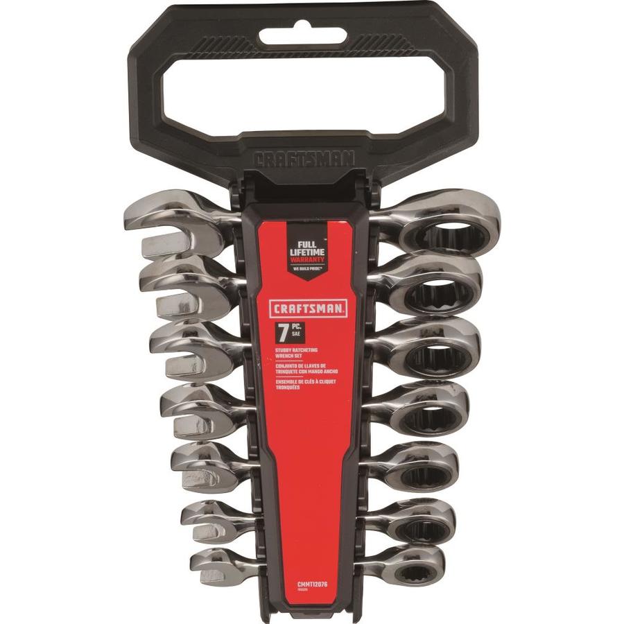 CRAFTSMAN 7-Piece 12-Point Standard (SAE) Ratchet Wrench Set in the ...