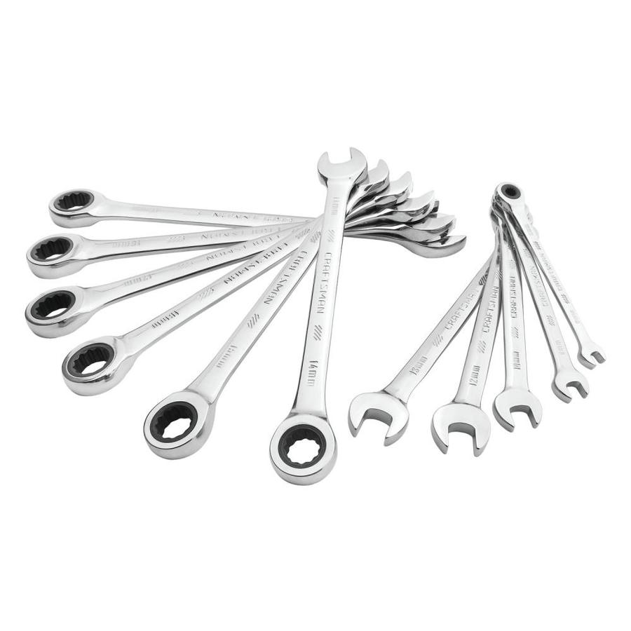 CRAFTSMAN 11Piece 12Point Metric Ratchet Wrench Set in the Ratchet