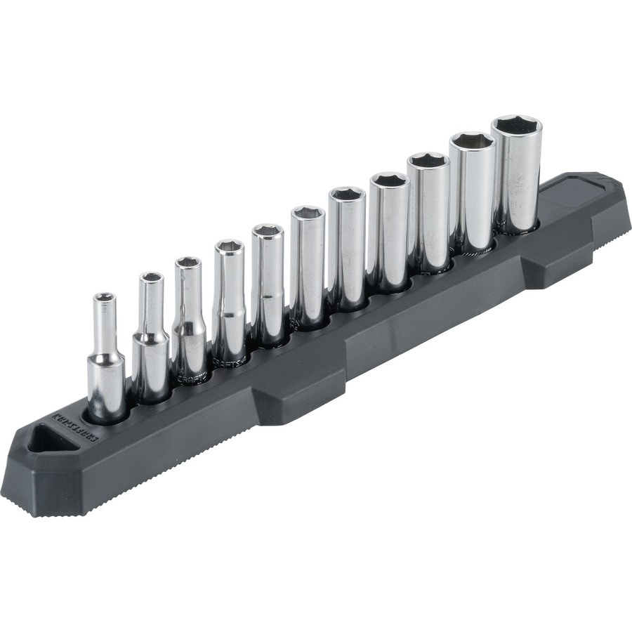 CRAFTSMAN 11-Piece Standard (SAE) 1/4-in Drive 6-point Deep Socket Set