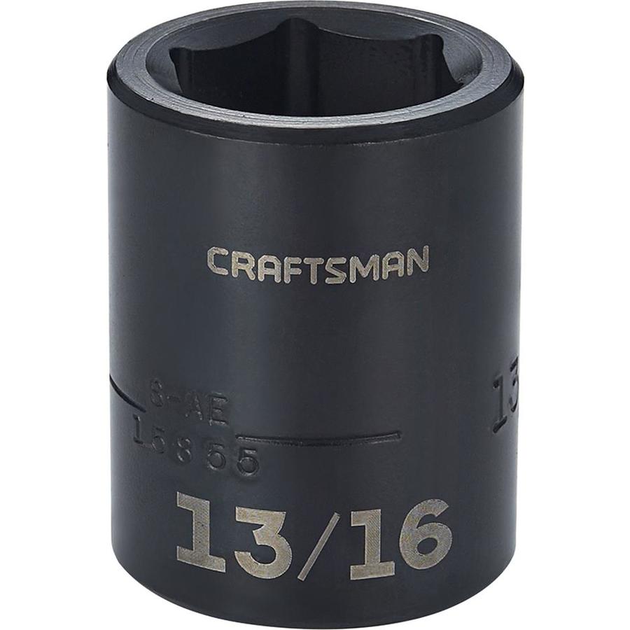 CRAFTSMAN Standard (SAE) 1/2-in Drive 13/16-in 6-point Impact Socket in ...