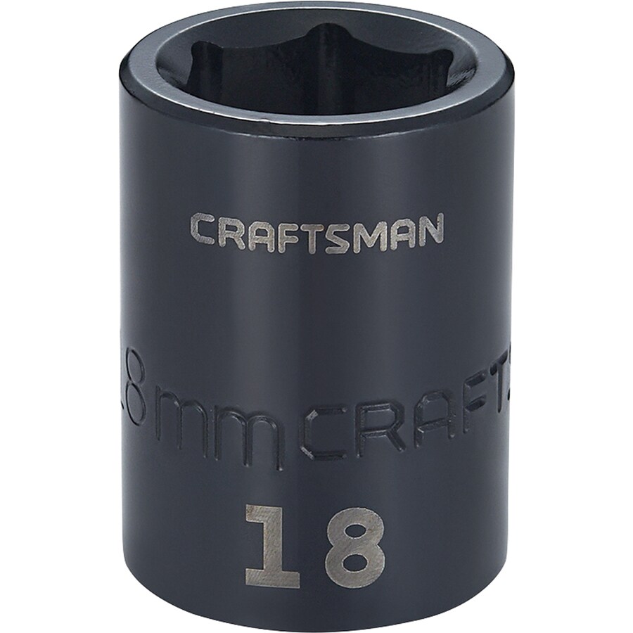 CRAFTSMAN Metric 1 2 in Drive 6 point 18mm Shallow Socket At Lowes CRAFTSMAN Metric 1 2 in Drive 6 point 18mm Shallow Socket At Lowes