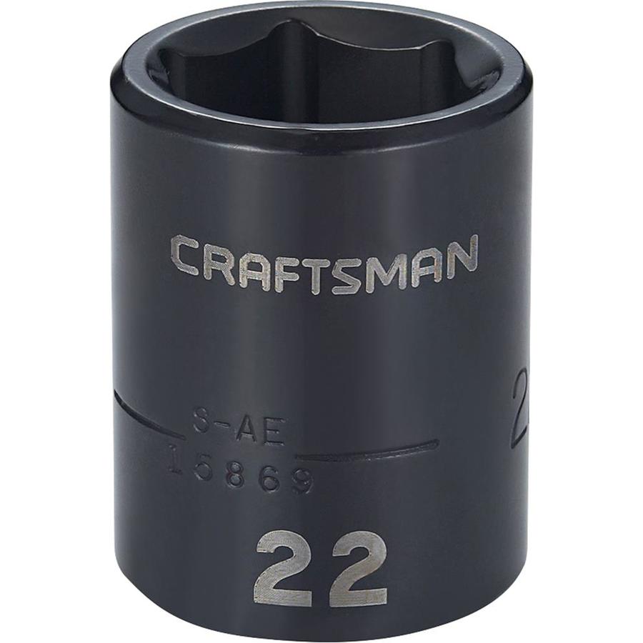 CRAFTSMAN Metric 1/2-in Drive 22mm 6-point Impact Socket in the Impact ...