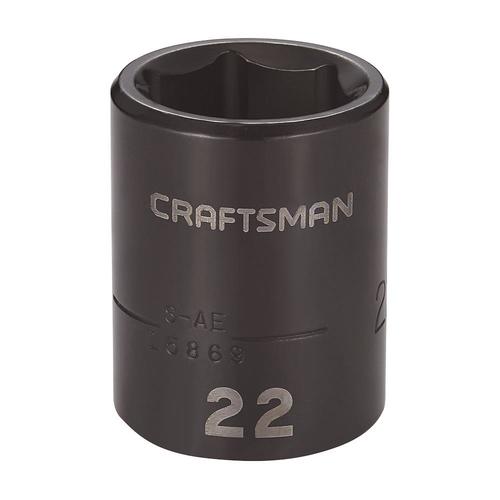 CRAFTSMAN Metric 1/2-in Drive 22mm 6-point Impact Socket in the Impact ...