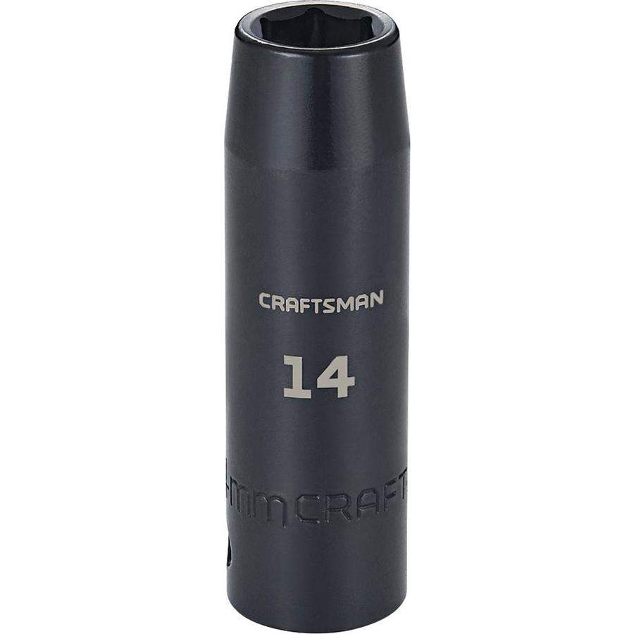 CRAFTSMAN Metric 1/2-in Drive 6-point 14mm Deep Socket at Lowes.com