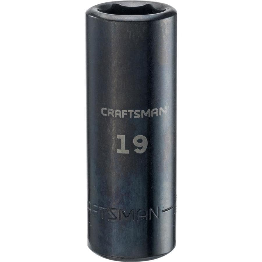 CRAFTSMAN Metric 1/2-in Drive 6-point 19mm Deep Socket at Lowes.com