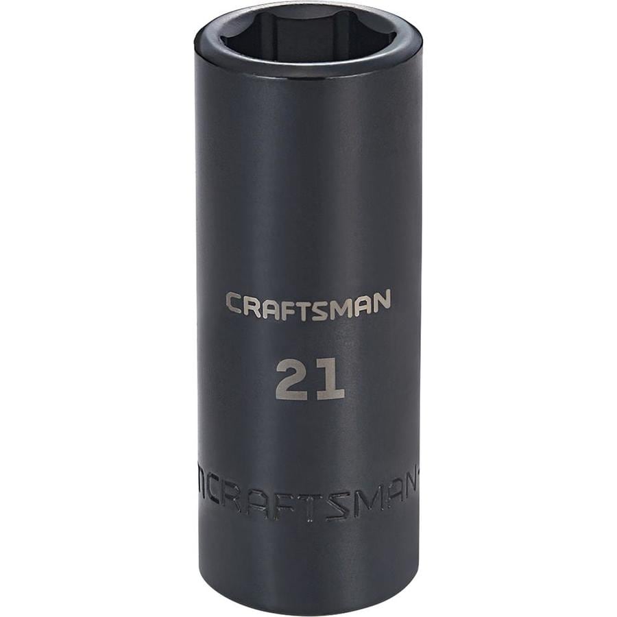 CRAFTSMAN Metric 1/2-in Drive 6-point 21mm Deep Socket at Lowes.com