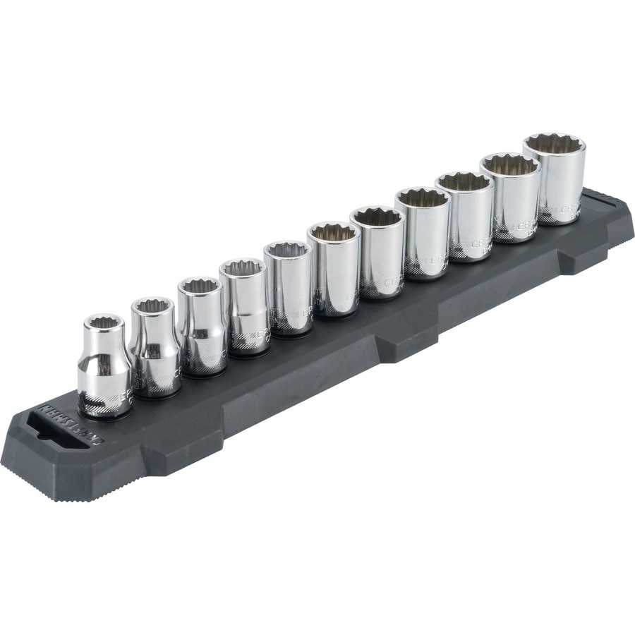 CRAFTSMAN 11-Piece Standard (SAE) 1/2-in Drive 12-point Shallow Socket