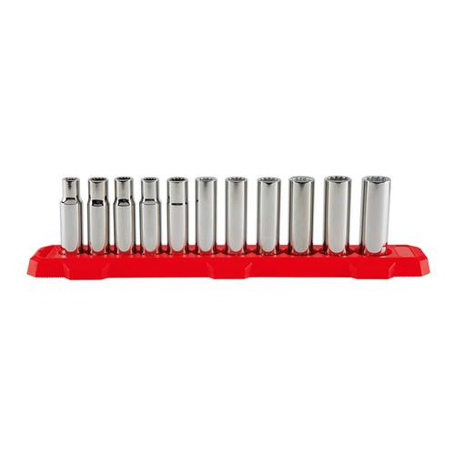 CRAFTSMAN 11Piece Metric 1/2in Drive 12point Deep Socket Set in the