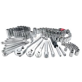 CRAFTSMAN 135-Piece Standard (SAE) and Metric Polished Chrome Mechanics Tool Set