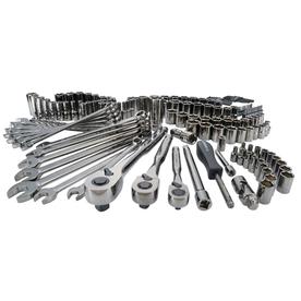 CRAFTSMAN 150-Piece Standard (SAE) and Metric Gunmetal Chrome Mechanics Tool Set