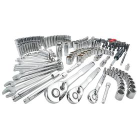 CRAFTSMAN 224-Piece Standard (SAE) and Metric Polished Chrome Mechanics Tool Set