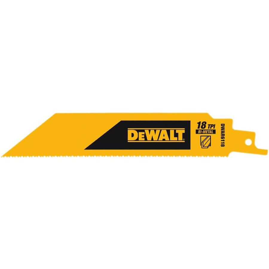 DEWALT 5-Pack 6-in 18-TPI Metal Cutting Reciprocating Saw Blade at ...