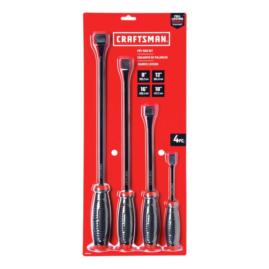 CRAFTSMAN 18-in Steel Pry Bar Set in the Crowbars & Pry Bars department ...