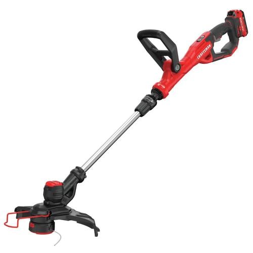 CRAFTSMAN V20 20-Volt Max 13-in Straight Cordless String Trimmer with ...