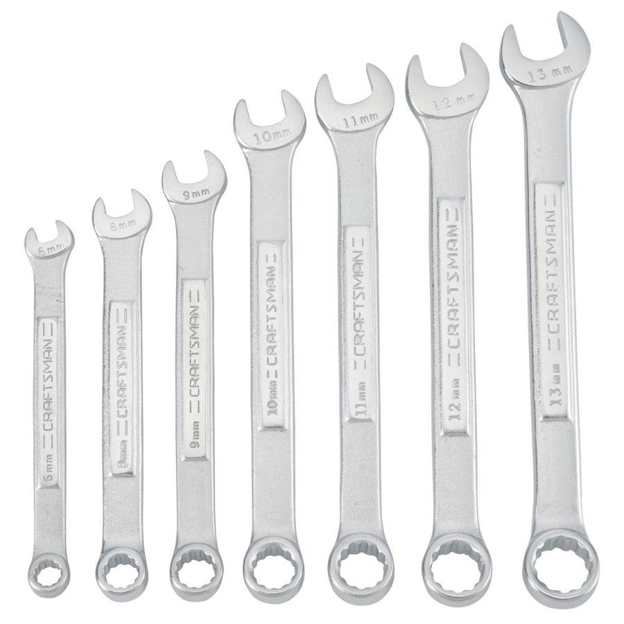 CRAFTSMAN 7-piece Metric Combination Wrench Set in Pouch in the ...